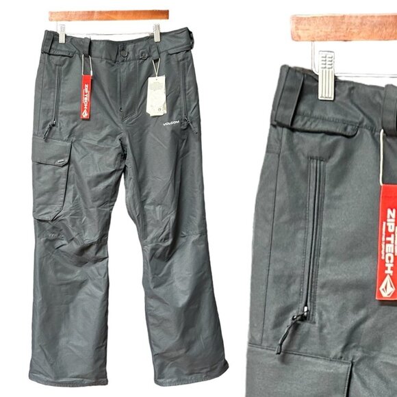 Volcom Mens V.CO Hunter Pants Medium Black Loose Fit Cargo - Picture 1 of 16